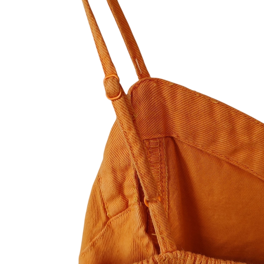 American Eagle Orange Mini Dress with Pockets Size Large - Picture 6 of 8